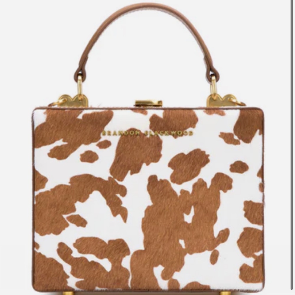 Brandon Blackwood Tan and White Mini Bag